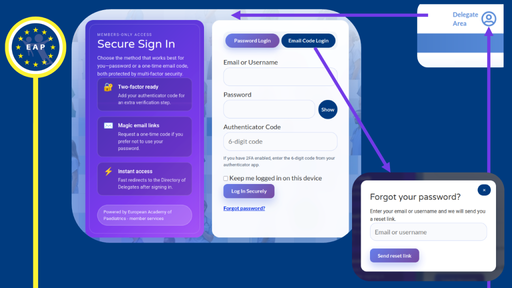 Setup your password after receiving the email