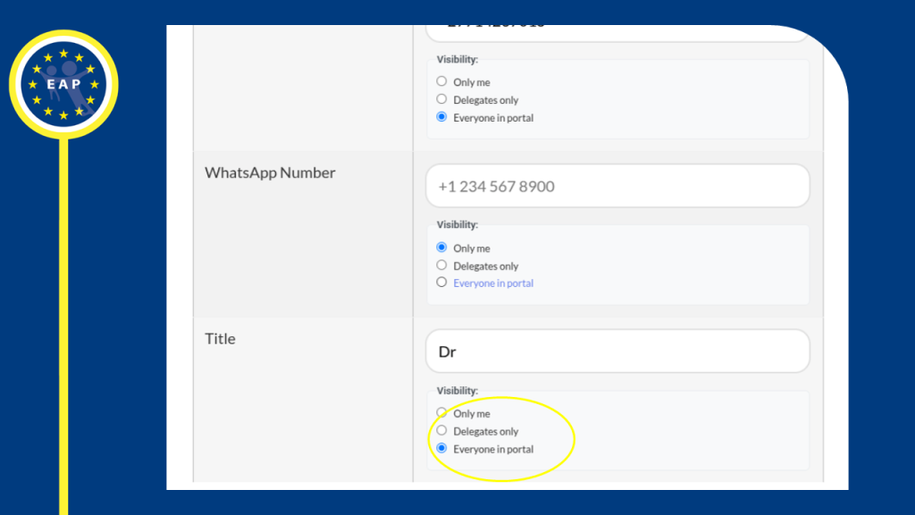 Set privacy preferences